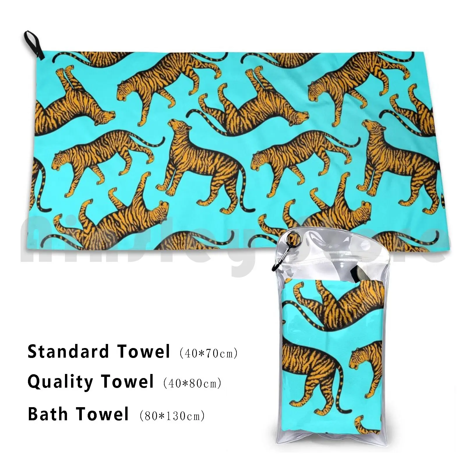 النمور (الأزرق والقطيفة) منشفة مخصصة منشفة استحمام النمر النمور النمر النمر النمر النمر النمر النمر النمر القطط #1