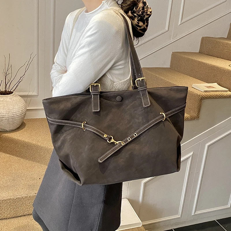 

Fashion Large Capacity Trapeze Women Shoulder Bags Designe Handbags High-Quality PU Leather Big Tote Commute Bag bolso bandolera