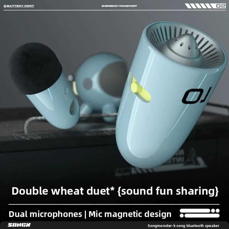 SONGX 음식 소리 비스트 K 노래 오디오 블루투스 스피커 무선 미니 가족 KTV 노래 마이크 야외 휴대용