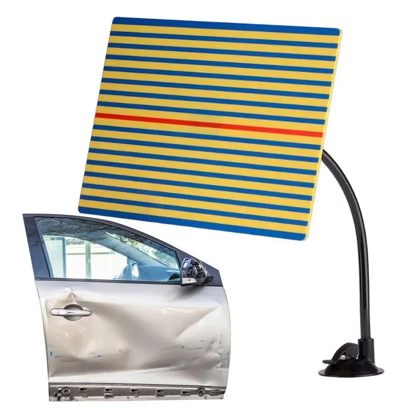 Dent Repair Tool Automotive Dent Repair Reflector Line Tool Yellow And Blue Color Lined Striped Dent Board Reflector Panel