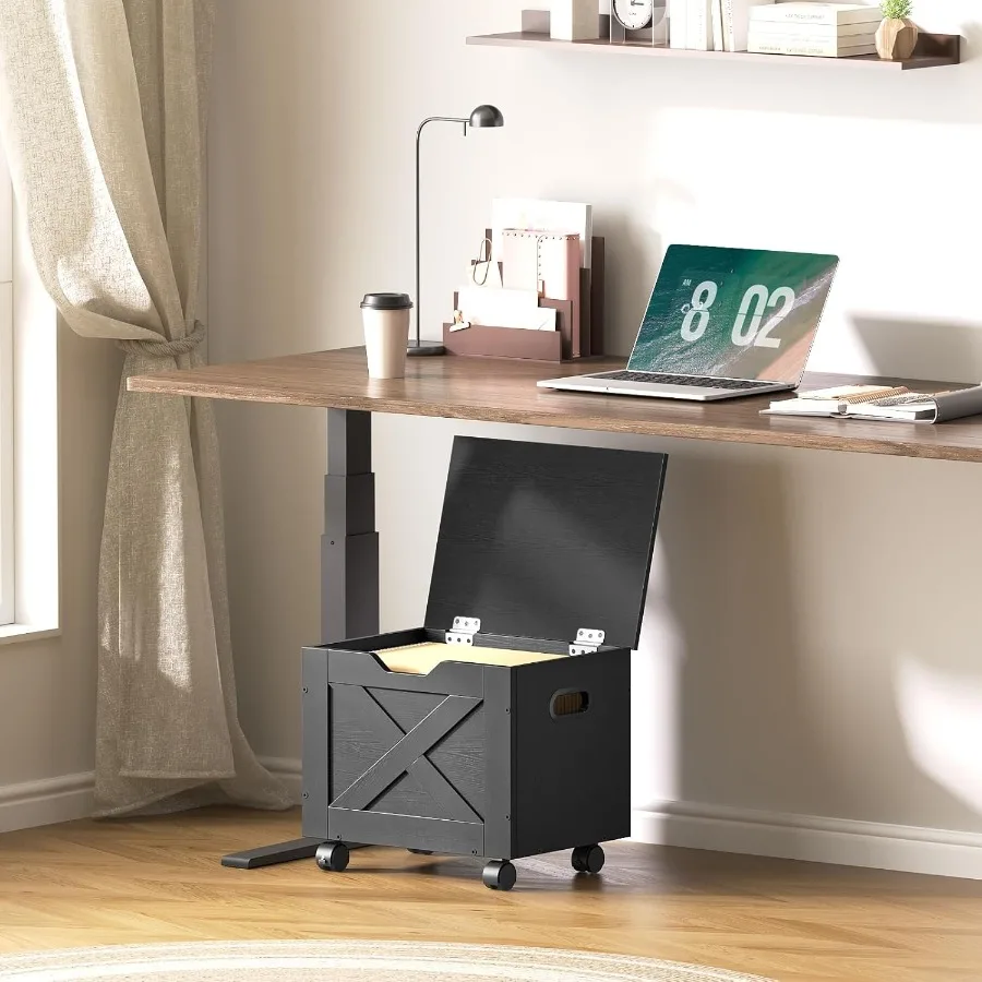 خزانة ملفات مدمجة مع درج واحد لتخزين المكتب، منظم ملفات معلق مثالي لثيقة بحجم A4