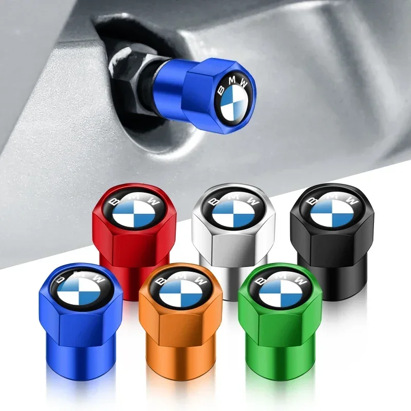 4pcs Metal Car Wheel Tire Valve Air Stem Cap Covers For BMW M M3 M5 F10 F30 F20 E28 E30 E34 E36 E39 E46 E91 Performance X1 X2 X5