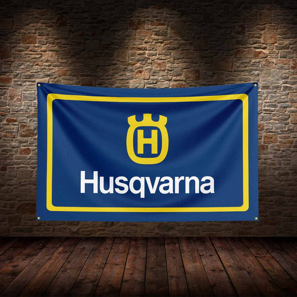 3x5 Ft H-Husqvarnas  Flag Polyester Printed Car Flags for Room Garage Decor