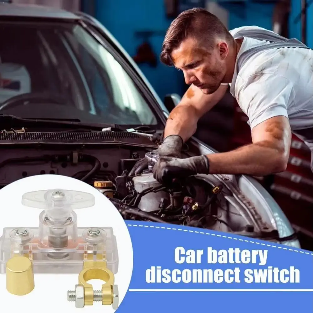 

Alloy/Copper Battery Isolation Switch 12 - 24 V Quick Cut-off Battery Switch Durable Battery Terminal Negative Isolator Car