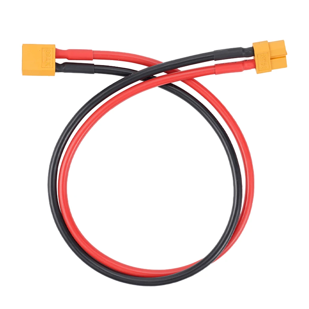 Гнездовой штекер 12AWG XT60 к штекеру XT60 40 см/60 см, разъем адаптера, силиконовый луженый медный провод, соединительный кабель для аккумулятора