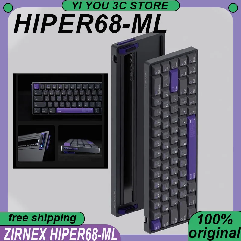

ZIRNEX HIPER68-ML Low Magnetic Axis Keyboard All Aluminum 0.01mmRT 0.125ms Low Delay PBT PC Esports Laptop Gaming Keyboards