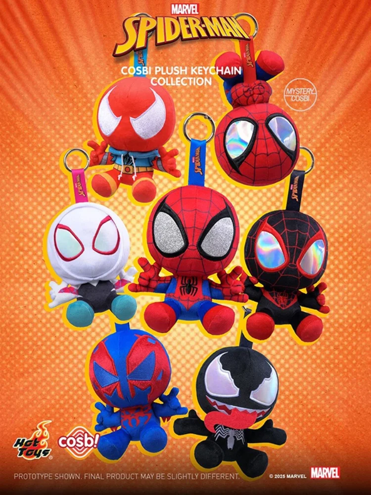 Brinquedos quentes homem-aranha cosmi chaveiro de pelúcia caixa cega na moda dia das bruxas brinquedo cheio pingente presente mistério para fãs