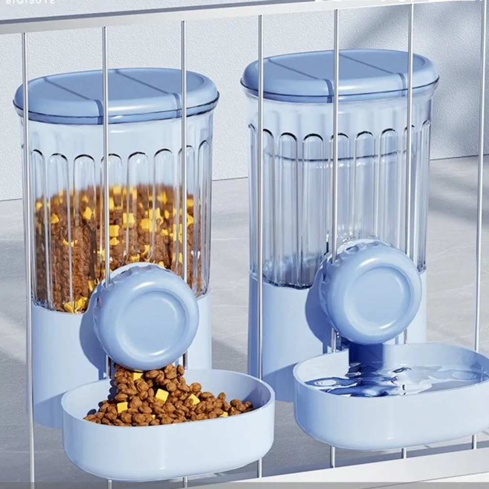 

Large Capacity Automatic Pet Feeder Detachable Thicken Pet Water Bottle Siphon Principle Cage Mounted Cat Food Dispenser