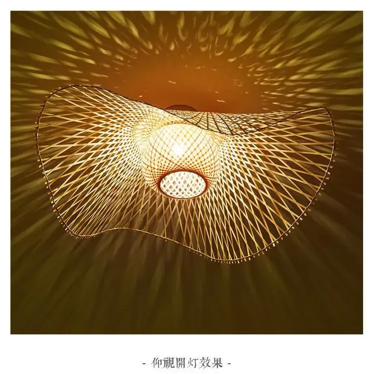 Modern LED Chinese Ceiling Light Restaurant Tea Restaurant Zen Handmade Bamboo Japanese Lamps Bedroom  Led Lights for Room