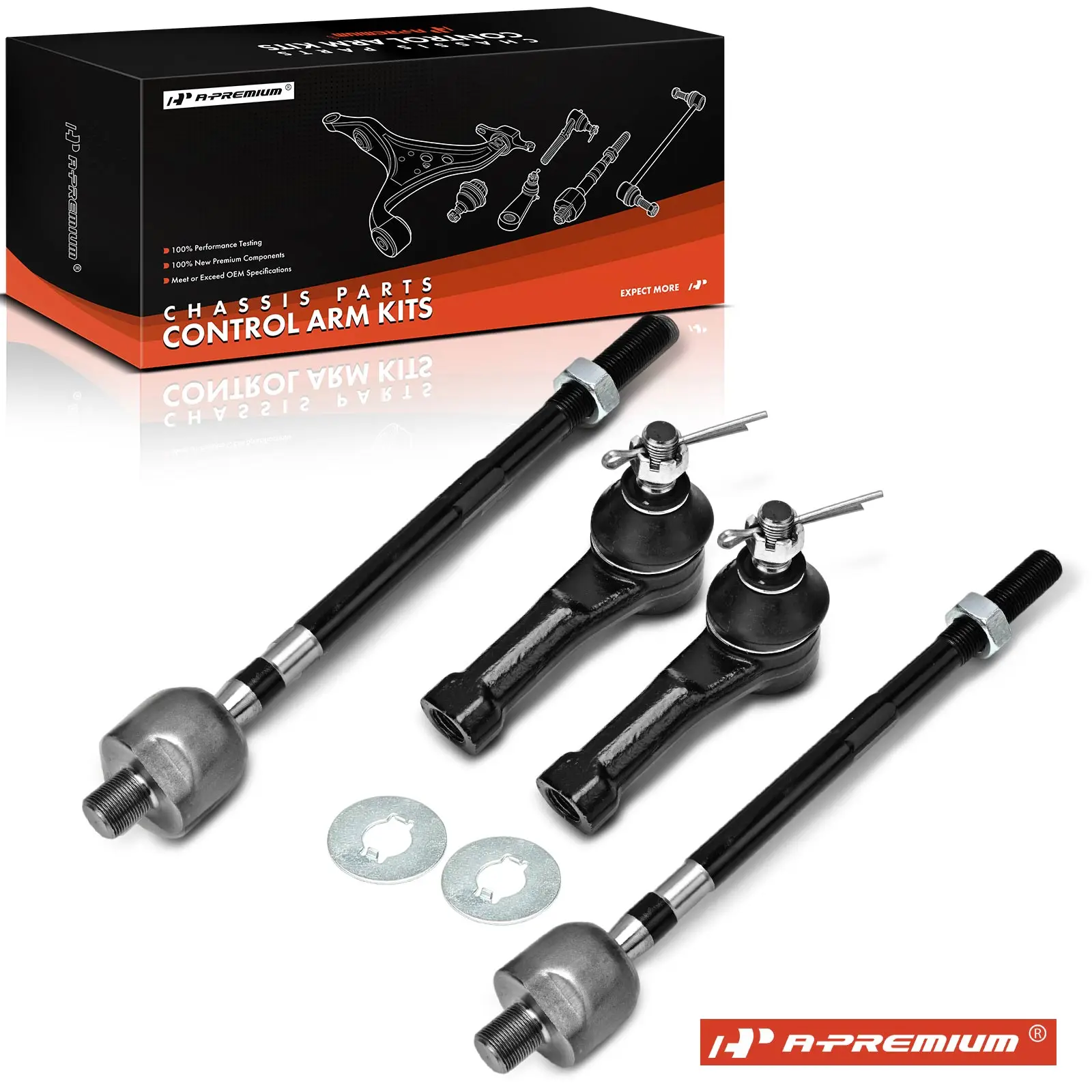 A-Premium 4x Inner And Front Outer Tie Rod End for Infiniti G20 1999-2002