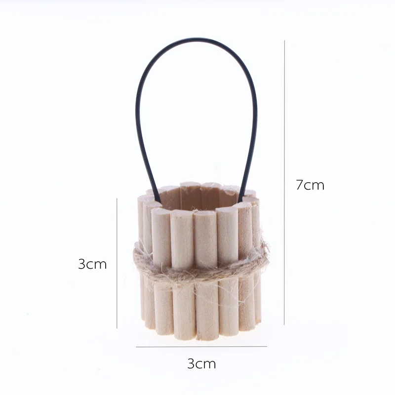 Dollhouse doll house simulation wooden portable bucket wholesale BJD miniature scene with model ornament