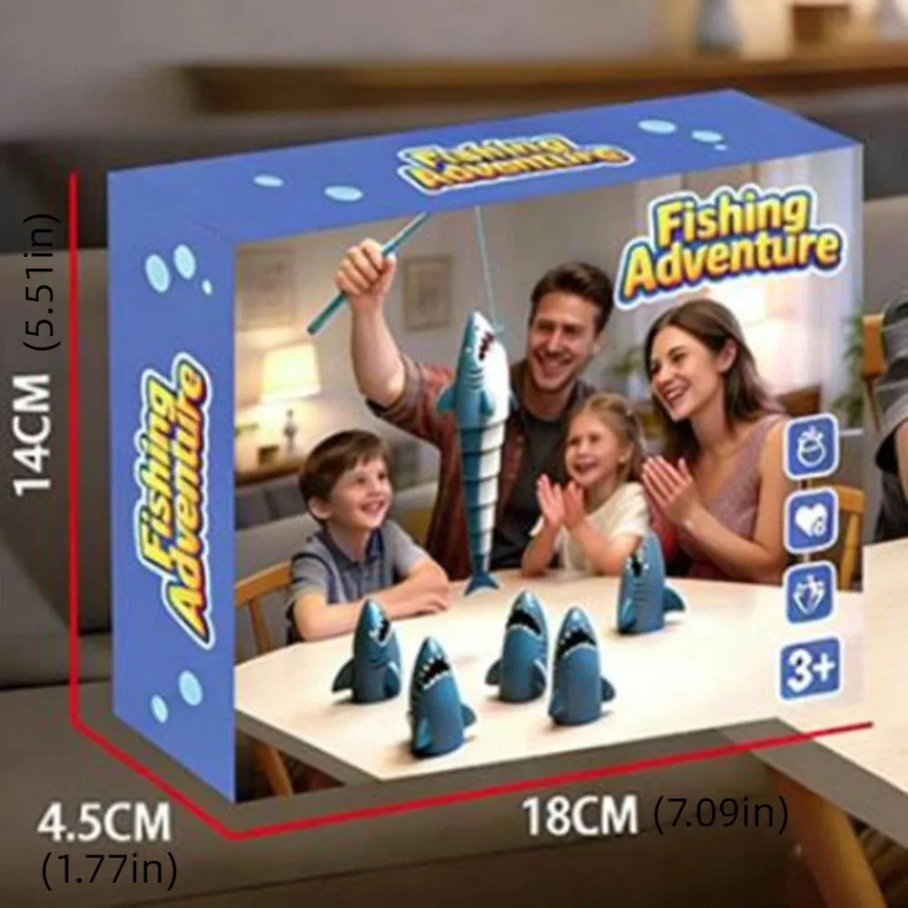 Set di Giochi di Pesca Magnetici per Bambini, Canna da Pesca Elettrica Educativa con Squali, Giocattolo Divertente
