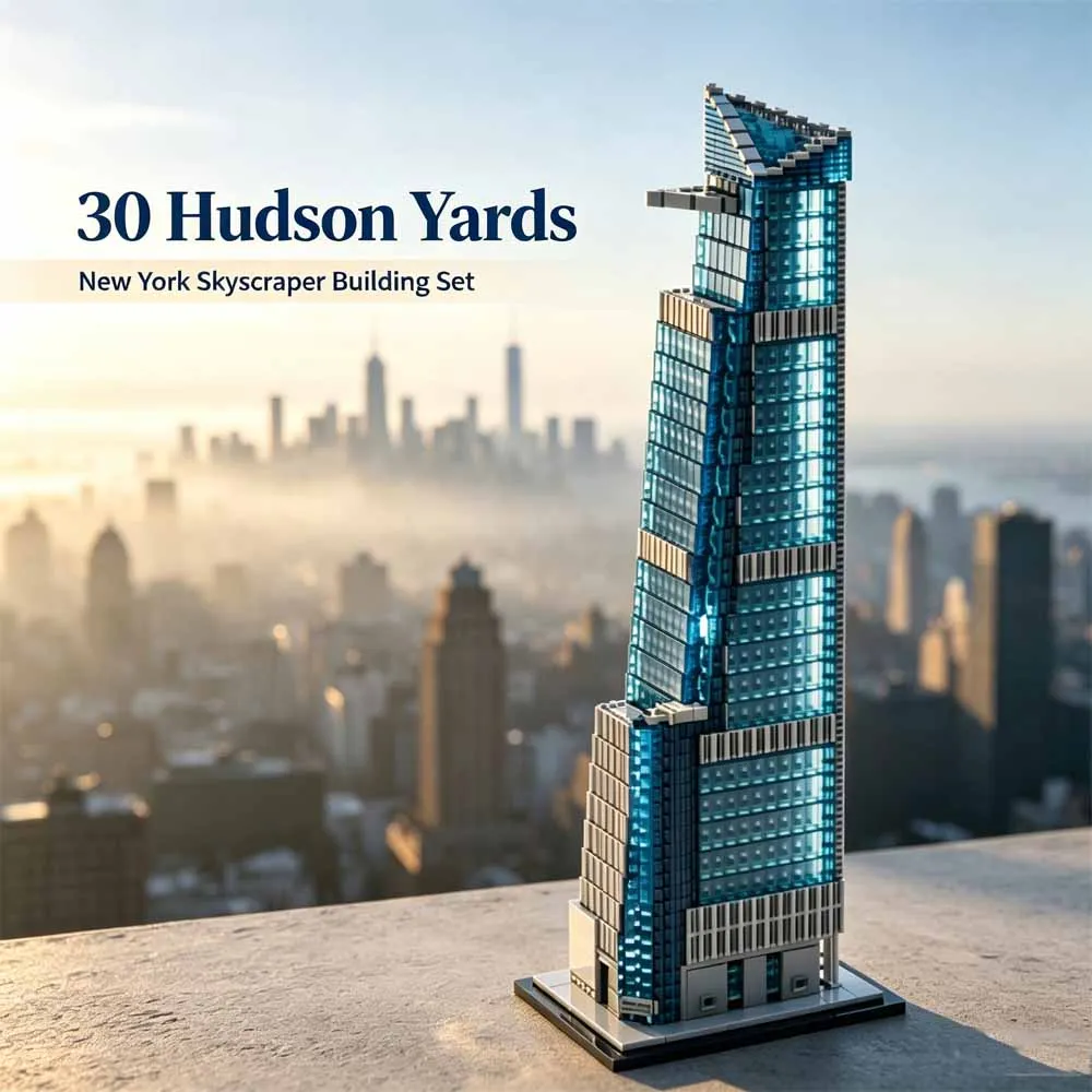 MOC 30 Hudson Yards New York Skyscraper Building Blocks Model Kit City Landmark Architecture Collectible Ornament Gift For Adult