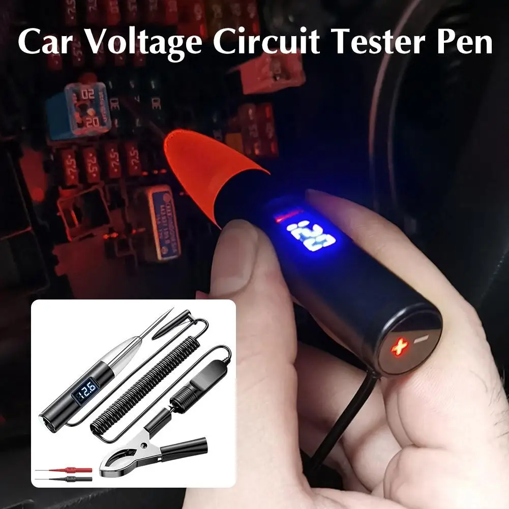 12V/24V Car Voltage Circuit Tester Pen LED Digital Power Display Auto Maintenance Diagnostic Probe Voltage Tool Ca C3Z6