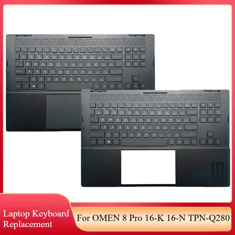 

Original New US JP Keyboard For OMEN 8 Pro 16-K 16-N TPN-Q280 TPN-Q281 Palmrest Top Cover Case with Backlight Keyboard Black