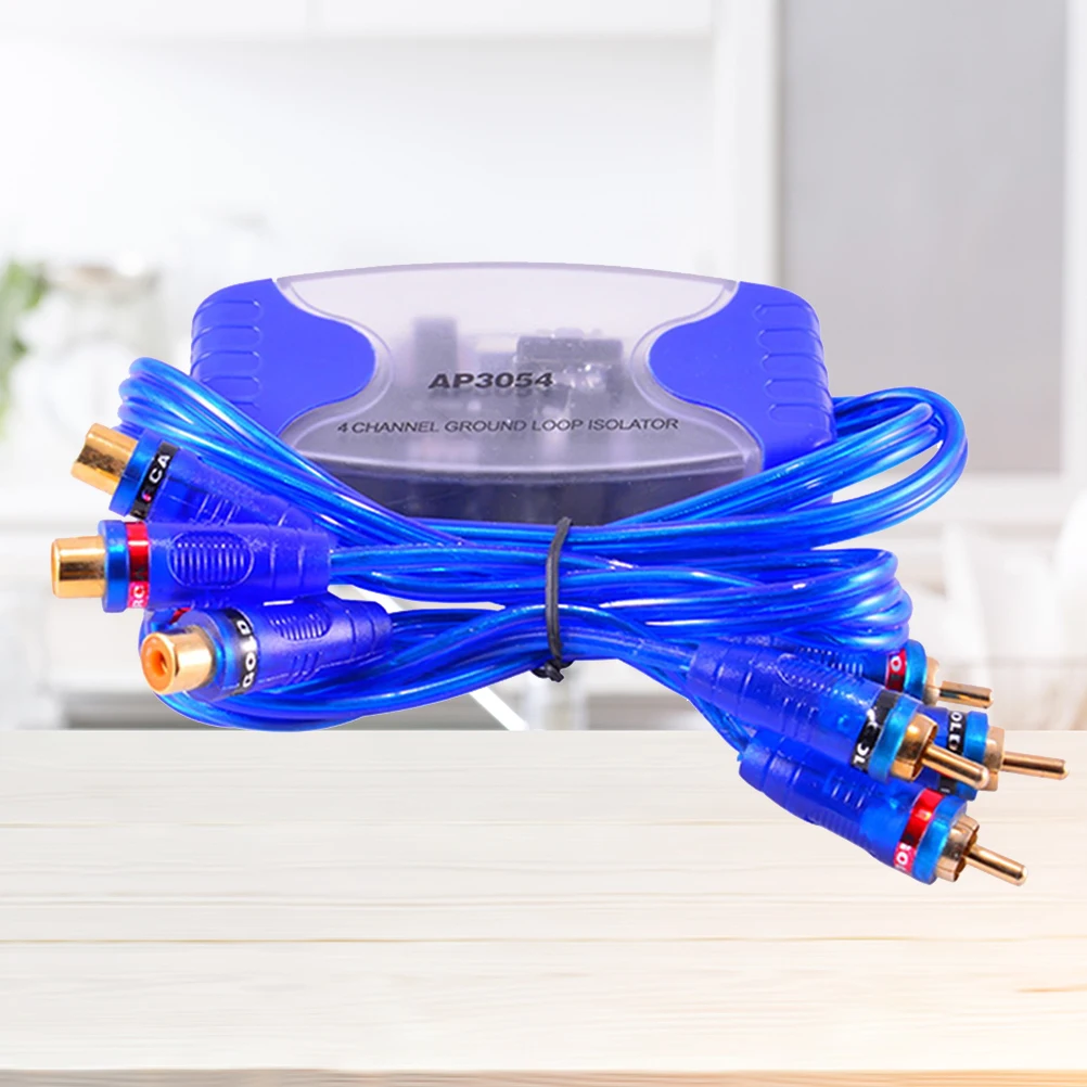 

4 Channel Ground Loop Isolator Noise Gold Plated Noise Filter Line Sound Durable Shield Cable Adapter Socket