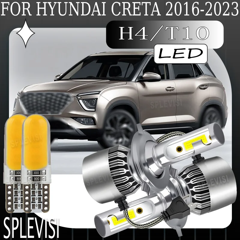 Smooth and Stable Lighting Clearer Visibility 9003 H4 LED headlight For HYUNDAI CRETA 2016 2017 2018 2019 2020 2021 2022 2023