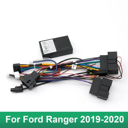 Adaptador de Cable de alimentación Android de 16 pines para Audio de coche con caja Canbus para Ford Ranger 2019-2020 arnés de cableado de DVD MP5