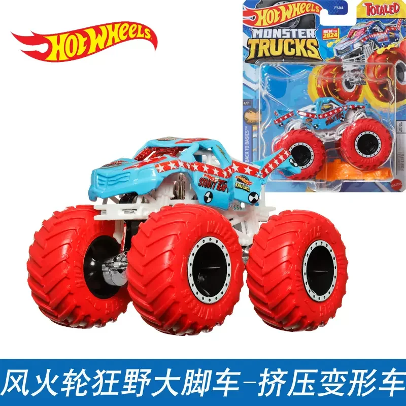 Original Hot Wheels Auto Monster Trucks Spielzeug für Jungen 1/64 Diecast Big Foot Fahrzeuge Wild Wrecker Samson Insgesamt Mega Wrex Geschenk