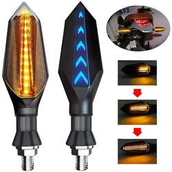 Motorcycle Turn Signals Light Blinker Lamp 17LED Arrows LED Turn Signal Lamp 12V 10mm Sequential Flowing Flash Indicator Lights