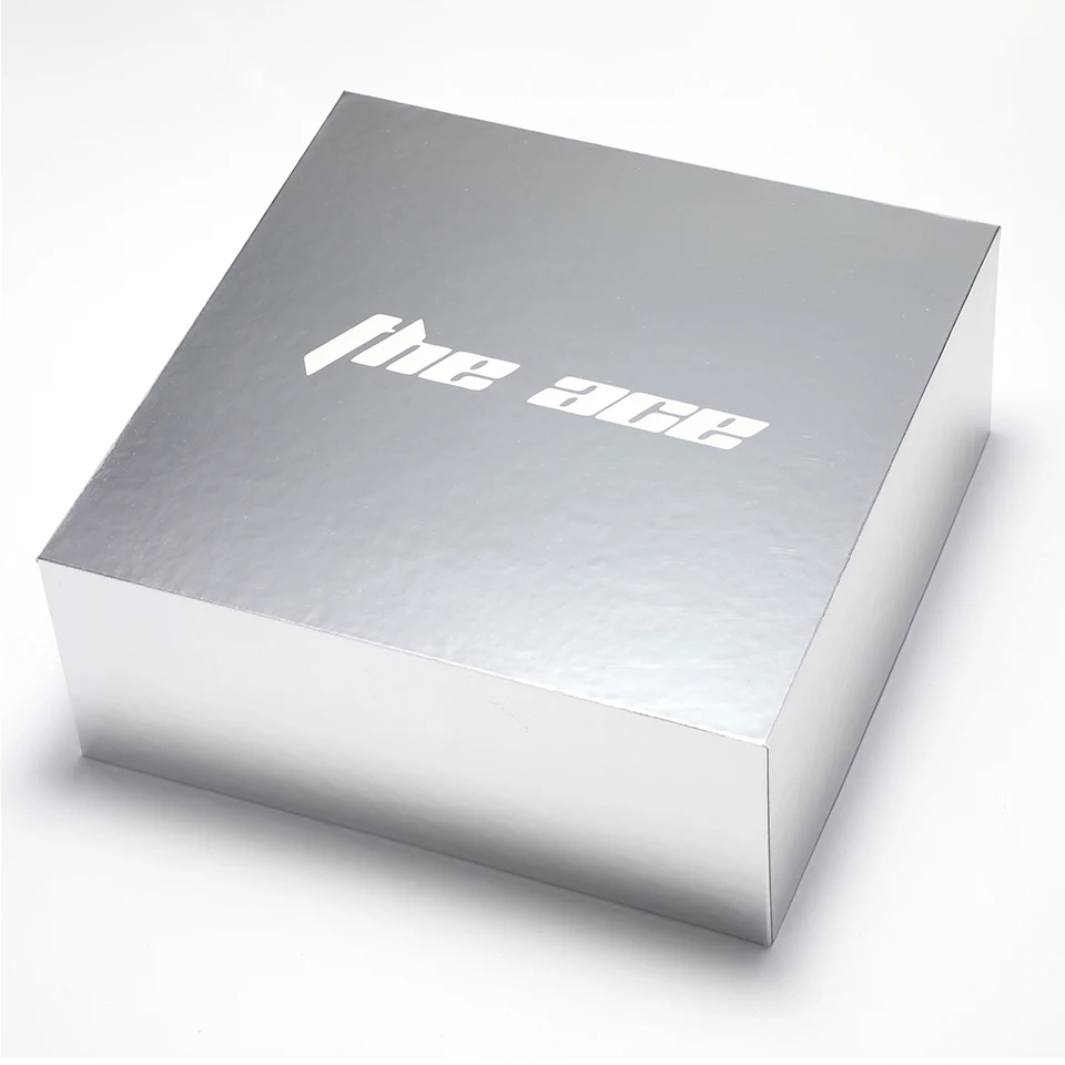 

Luxury Men's Belt with Custom Logo High-End Bright Silver Cardboard Gift Paper Box Matt Lamination