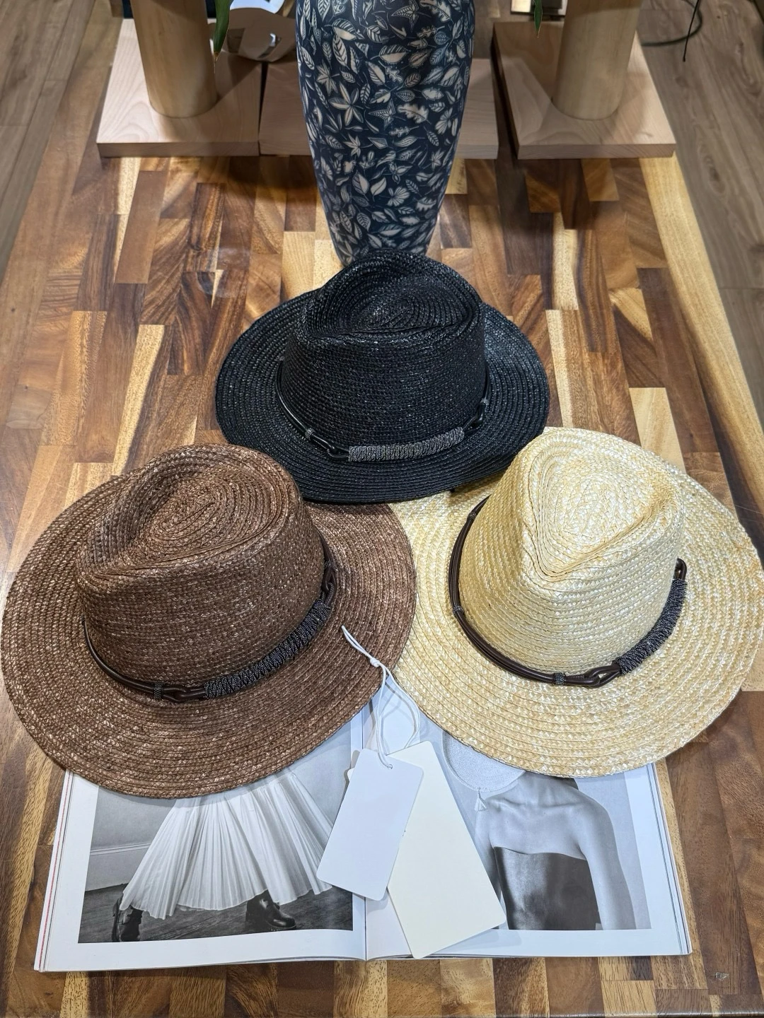 Handwoven Heavy Embellishment Design Straw Hat for Women Beach Vacation Style Casual All Season Fashion Accessory