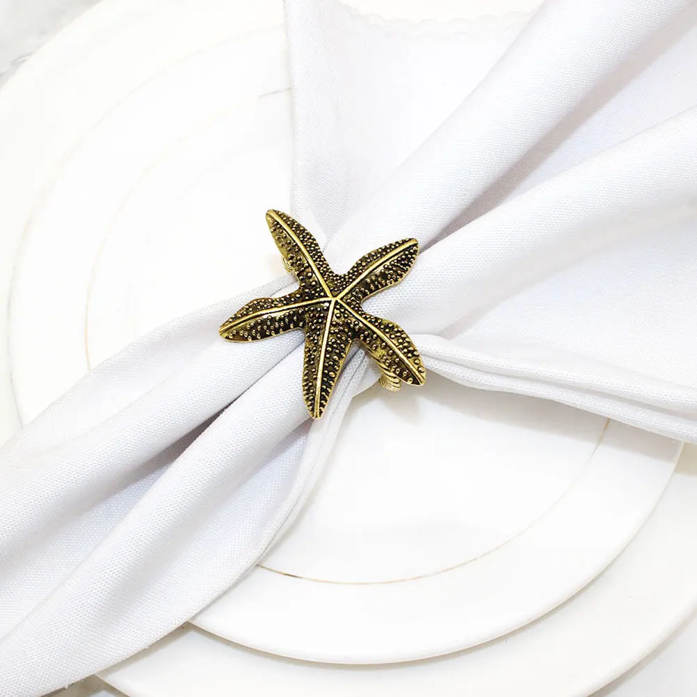 

6Pcs Napkin Rings Set Inspired Dinner Napkin Holders Rustic Chic Table Accessories for Nautical Events and Home