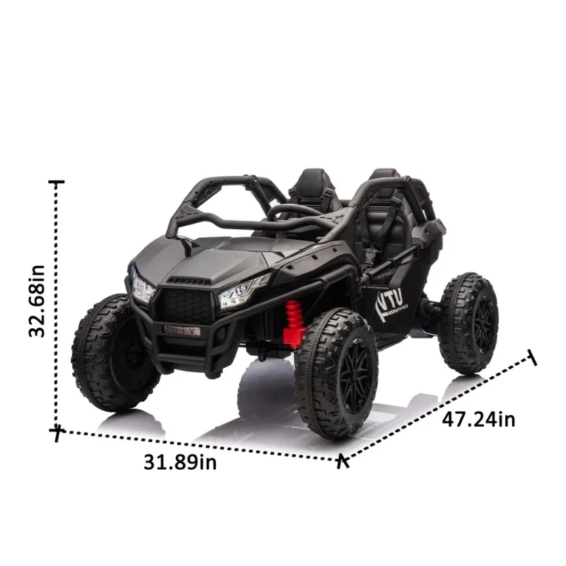 24V 2-Seater Kids Ride On UTV with Remote Control 400W Motor 4-Wheel Suspension Bluetooth MP3 USB LED Lights Car for kids