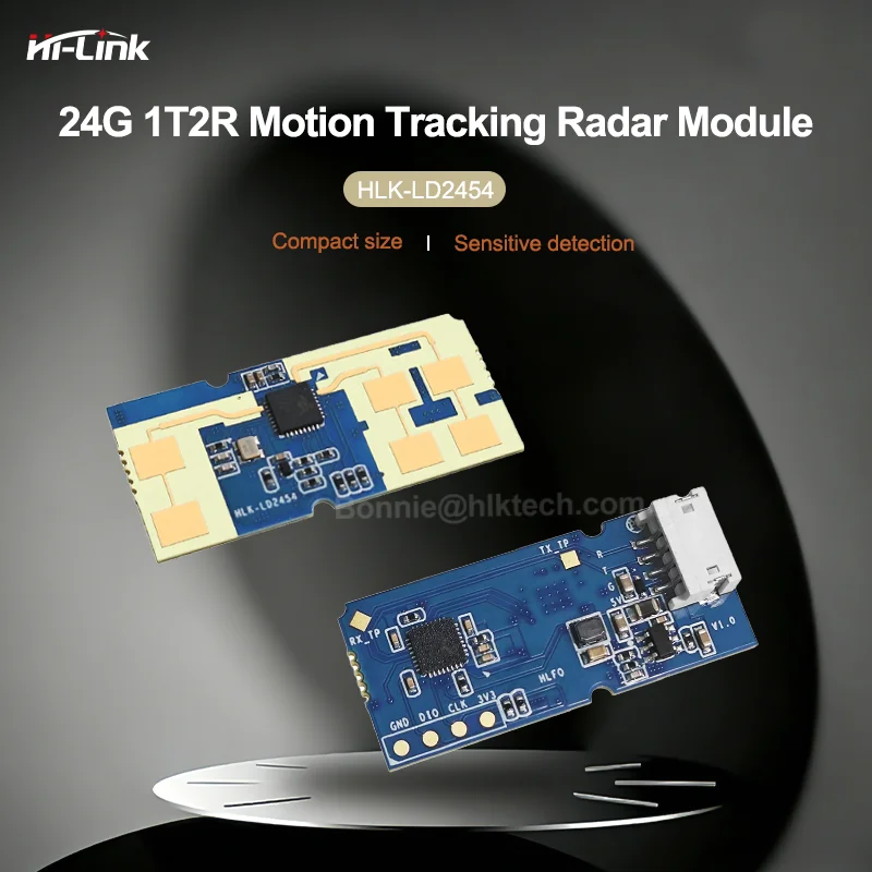 Hi-Link 24GHz 1T2R Multi-Target Menschliche Bewegungsverfolgung LD2454 Radar-Sensormodul