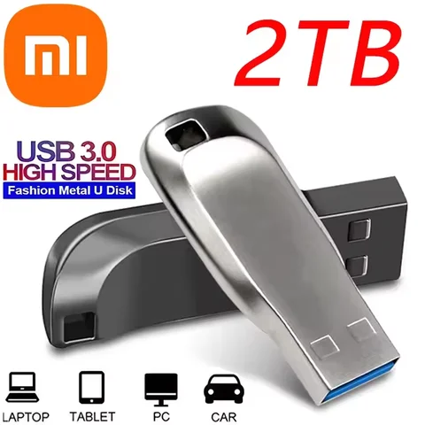 XIAOMI MIJIA Flash Drive 2TB Usb 3.0 Mini Pendrive in metallo ad alta velocità 1TB 512GB Stick Drive Memoria impermeabile Memoria Storage U Disk