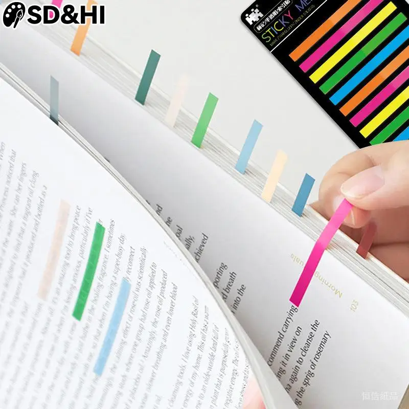 300 fogli arcobaleno Color Index Memo Pad Sticky Notes Paper Sticker Notepad segnalibro materiale scolastico cancelleria Kawaii 15*20 pz