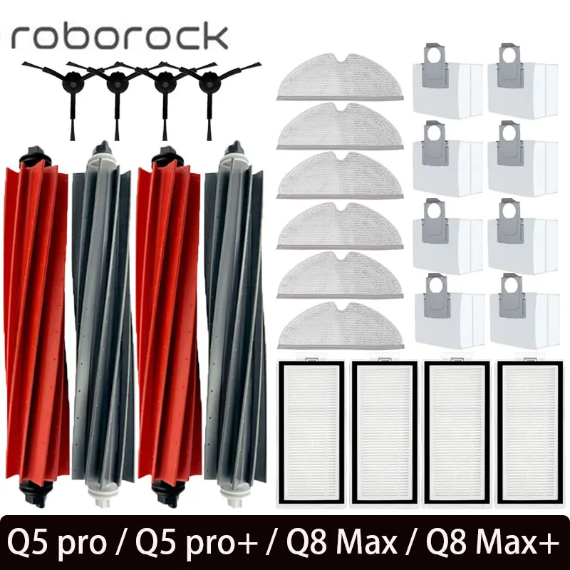 Voor Roborock Q8 Max, Q8 Max +, Q5 Pro, Q5 Pro + Vervangende Onderdelen Accessoires Belangrijkste Zijborstel Hepa Filter Mop Stofzak