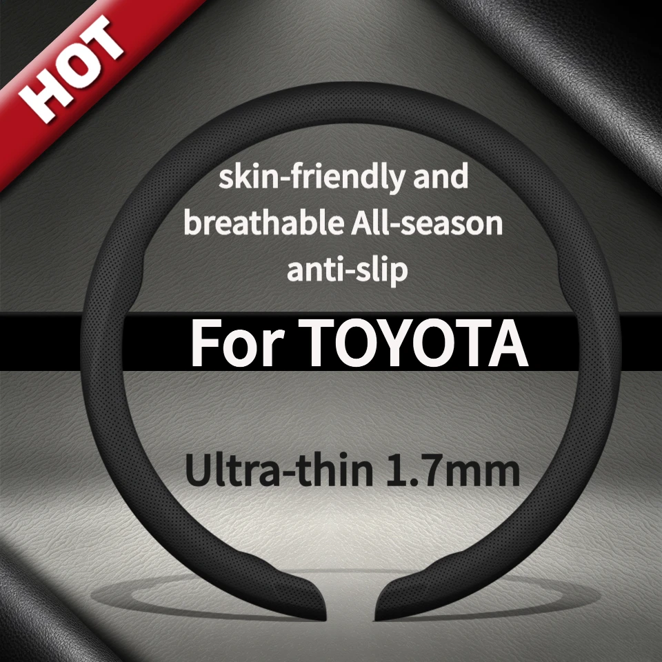 Nappa Ultra Dünner Atmungsaktiver Auto-Lenkradbezug für Toyota Camry RAV4 Hilux Granvia / Hiace Highlander Auto-Zubehör
