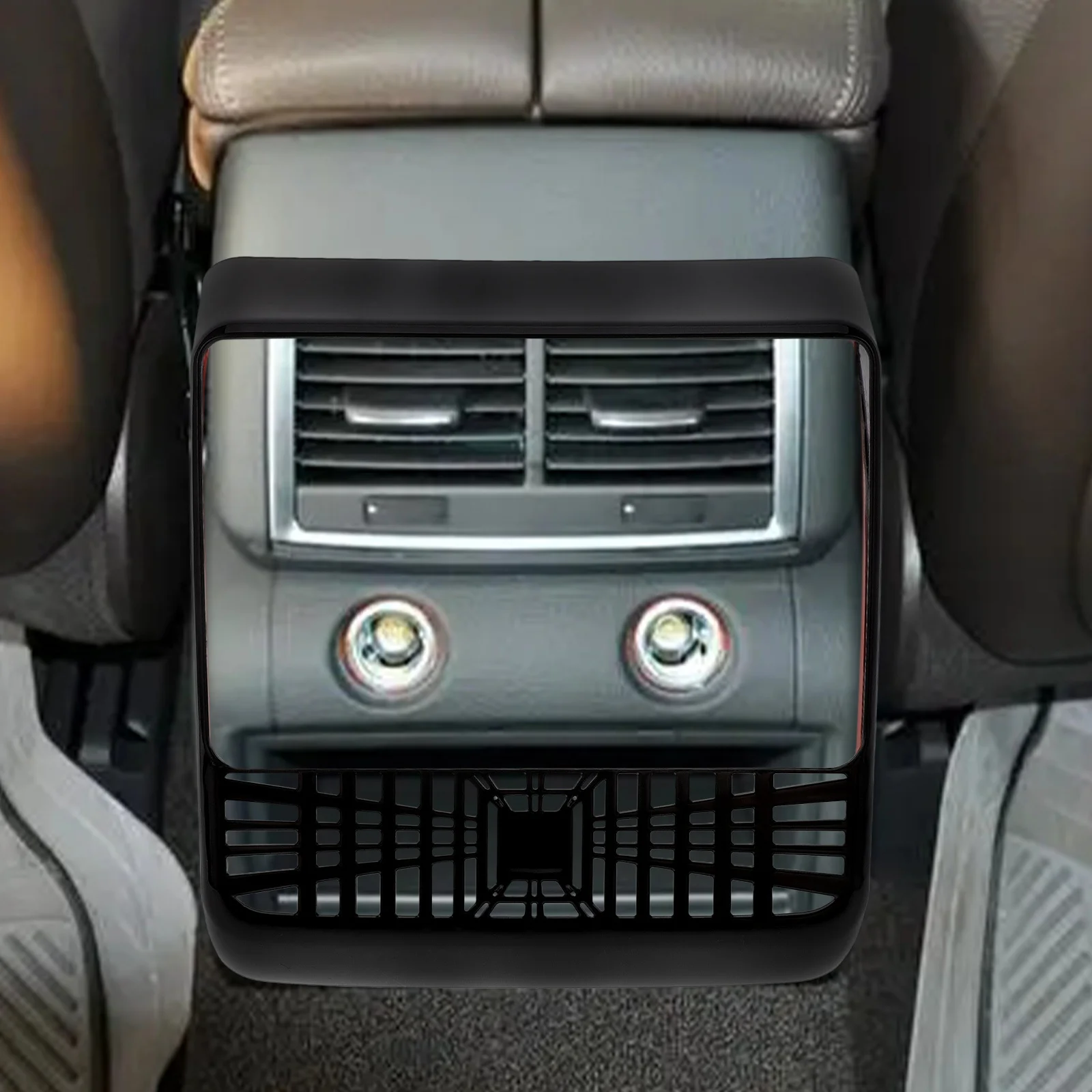 

ABS Rear Seat Air Vent Cover Stylish Design Modern Look Durable Car Accessory No Tools Required Interior Upgrade