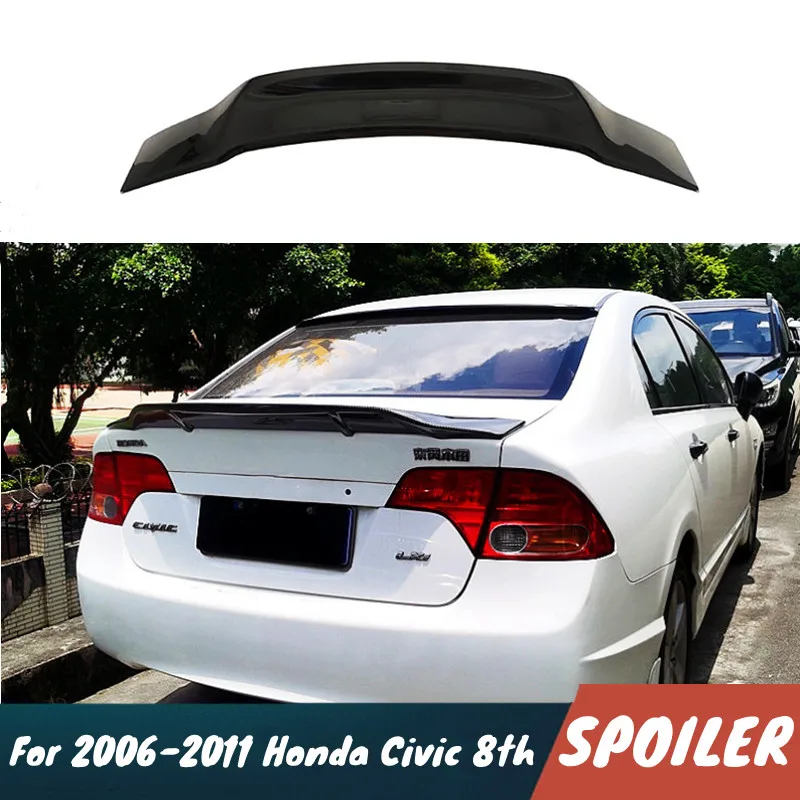 Alerón Trasero de Plástico ABS de Alta Calidad para Honda Civic 8ª Gen. (2006-2011), Accesorios de Tuning para Autos