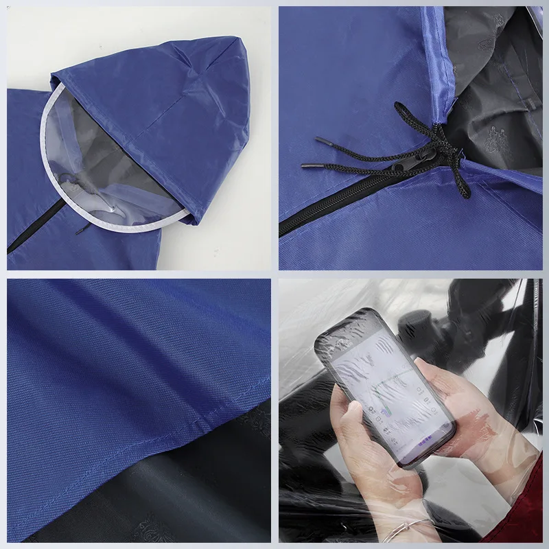 Thickened and Extended Raincoat for Adult Single Rider – Suitable for Electric Bicycles, Electric Motorcycles and Motorcycles