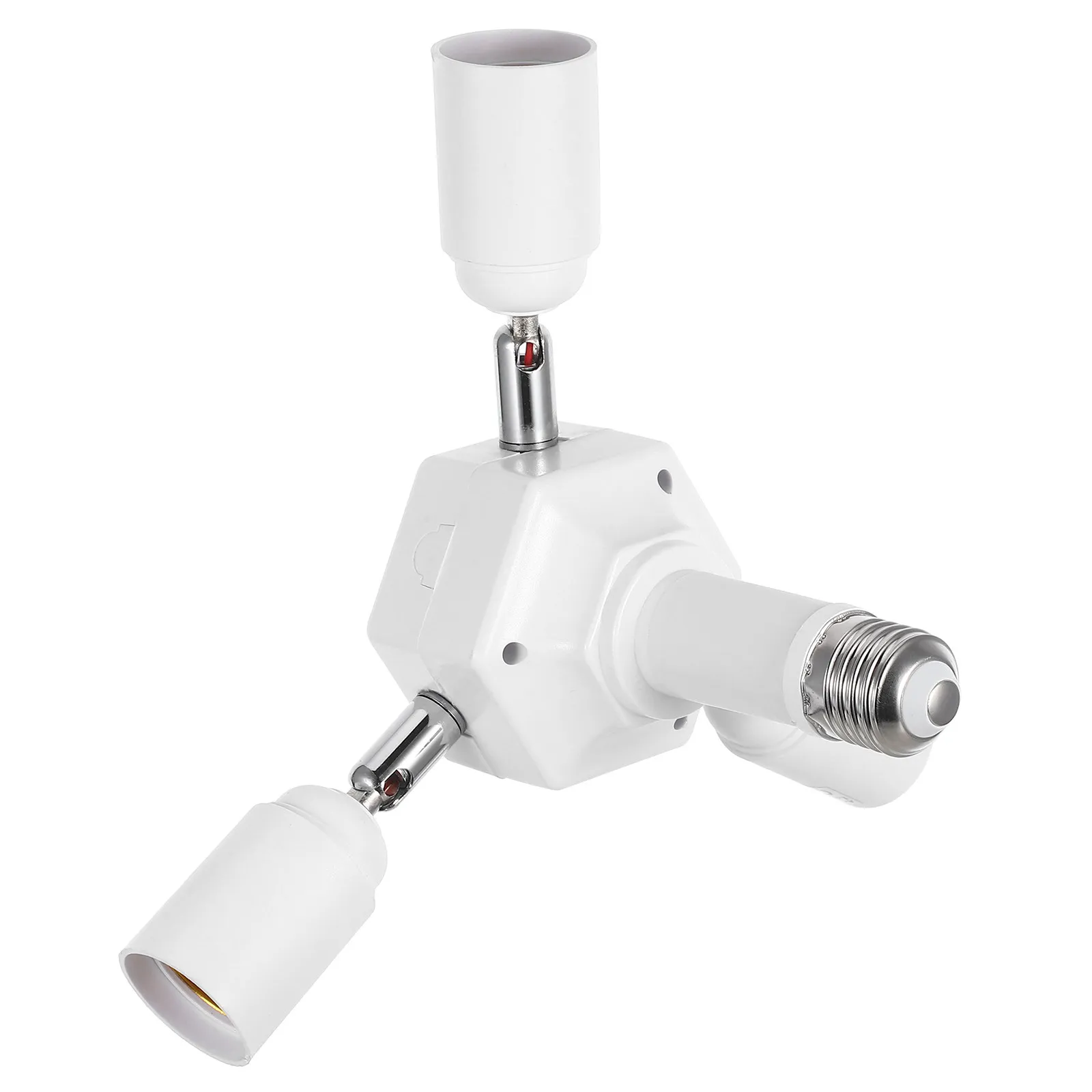 

E27 Lamp Holder Adapter Converter 4 Way Socket 360 Degree Rotation High Temp Resistant Easy Installation Home Commercial