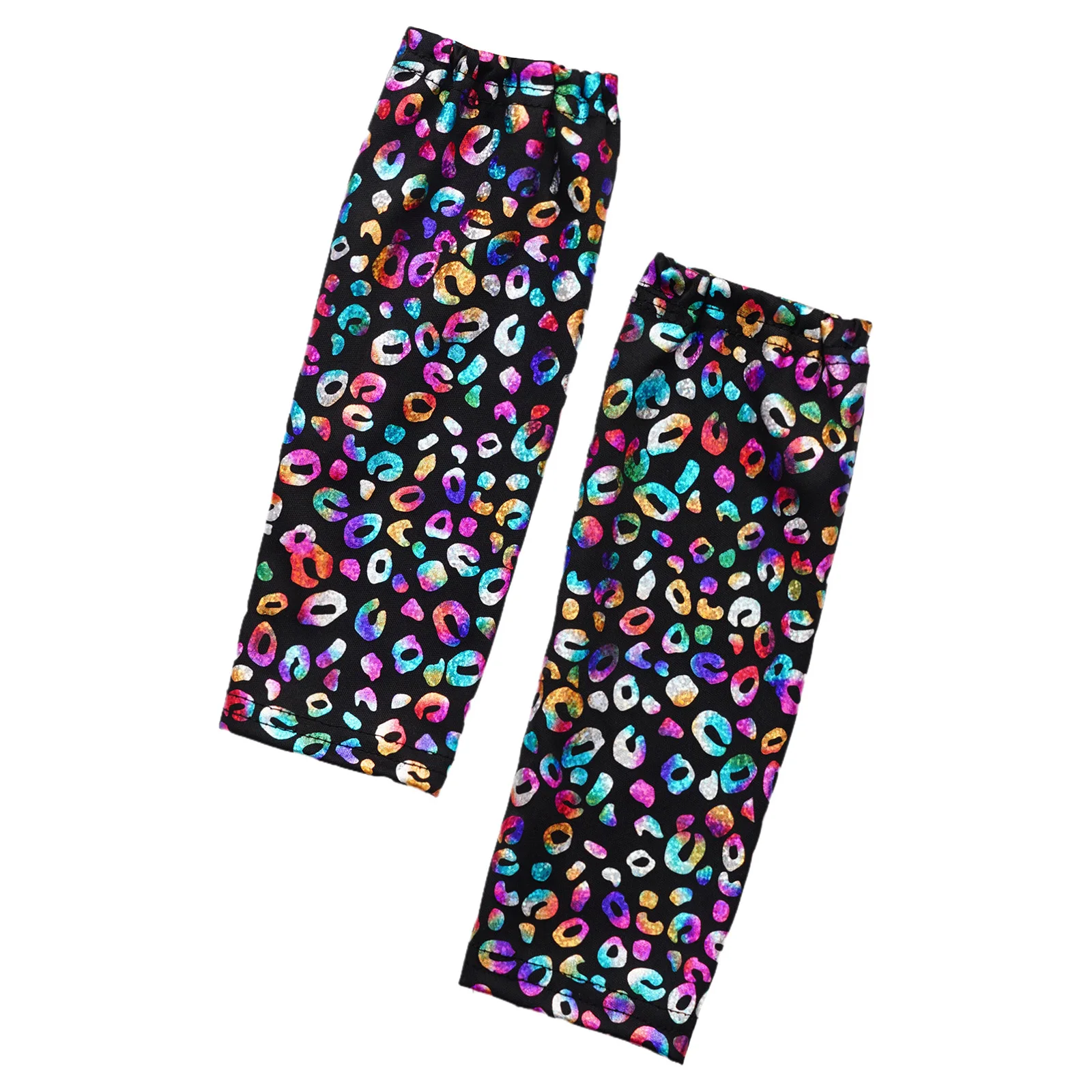 

1 Pair Kids Girls Boys Metallic Leopard Print Dance Gloves Ballet Jazz Disco Dancewear Children Performance Costume Accessories