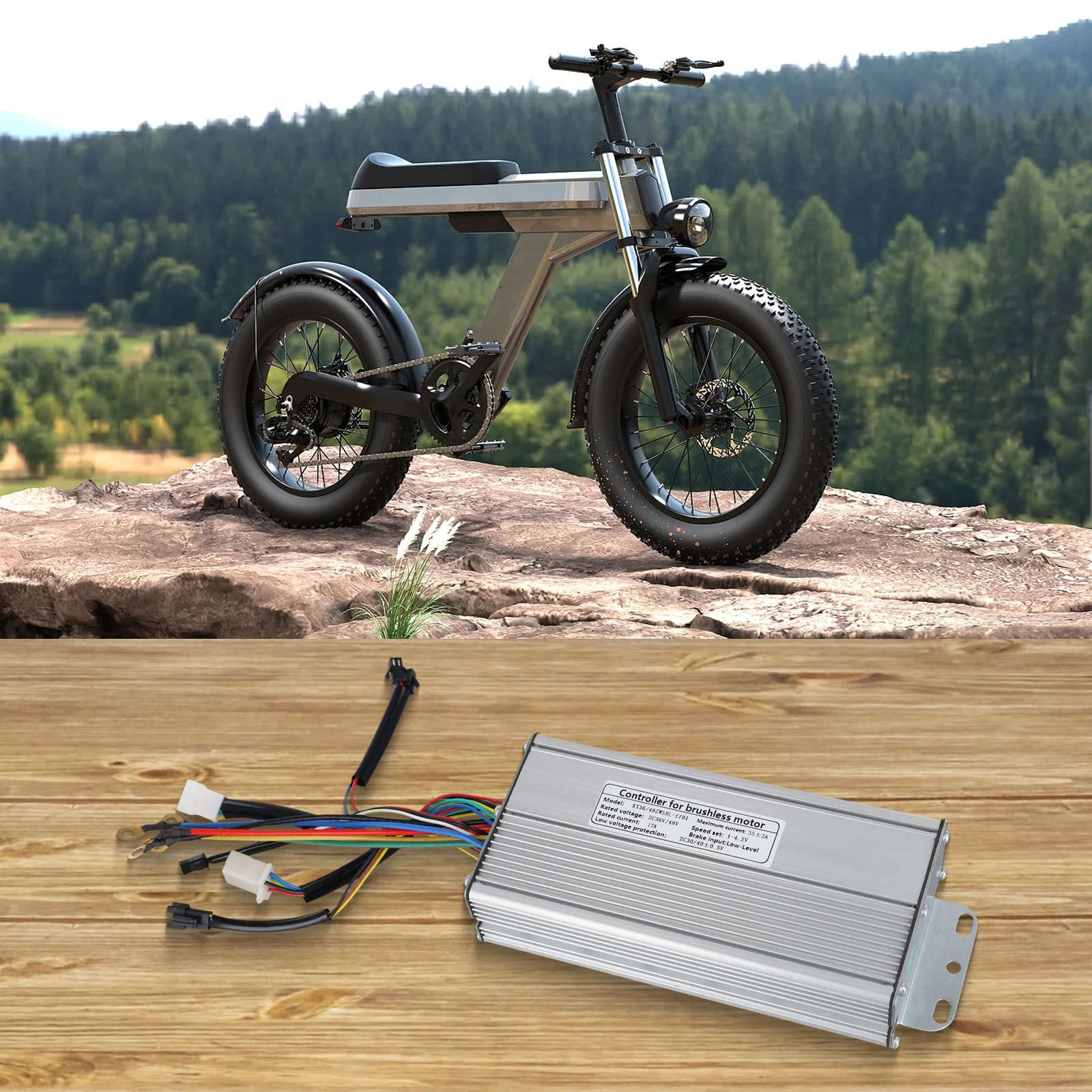 Enhanced Motor Performance Electric Bicycle Controller Sensorless Brushless Motor Controller KT35A 36V48V 1000 1500W