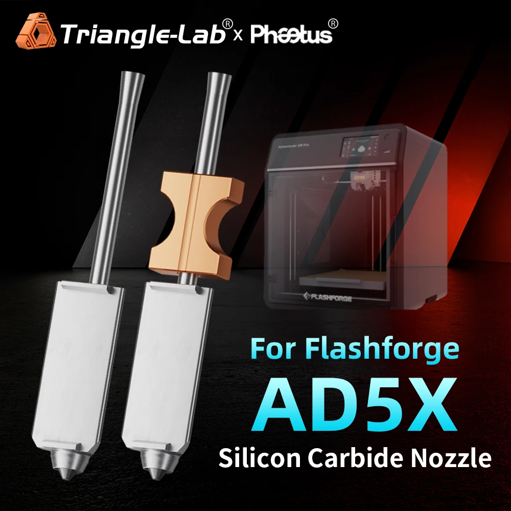 

trianglelab Phaetus Silicon Carbide Nozzle Perfect Fit for Flashforge AD5X nozzle upgrade Printing temper 300℃