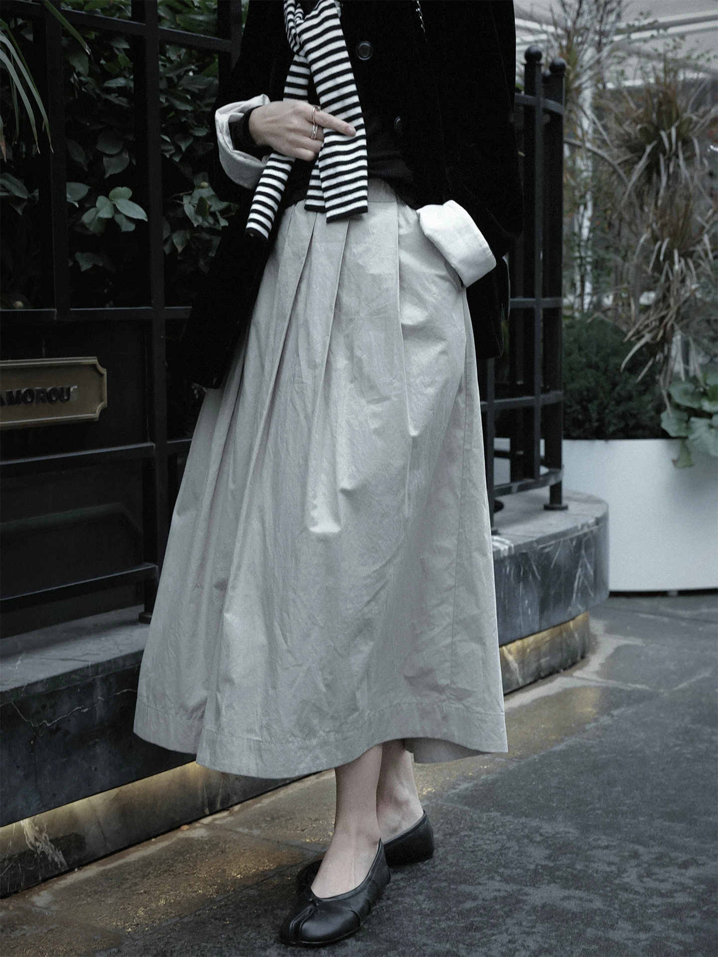 

TT Ballet Sle f Skirt Agel Pleated Cotton Casual mid Waist A-Line Skirt for Women Spring Season Slimming