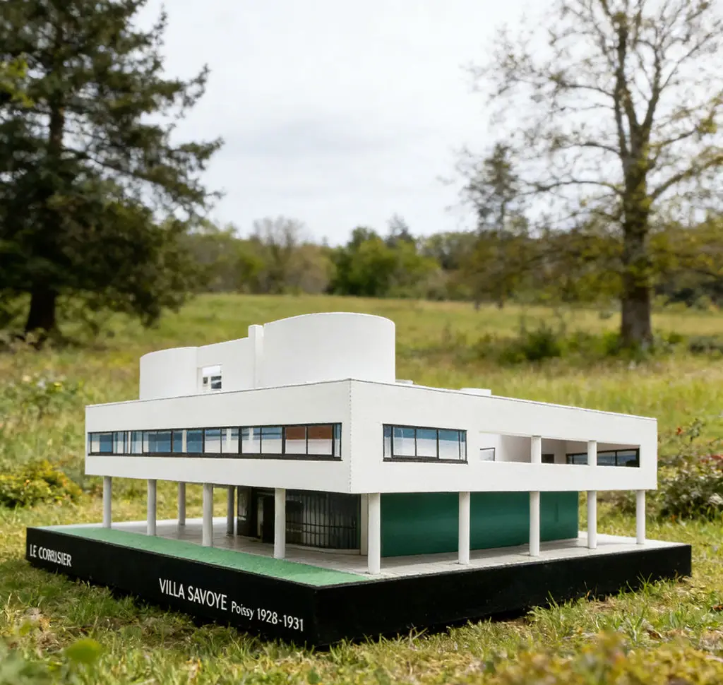 

3D Paper Model Kit of Villa Savoye by Le Corbusier, DIY Handmade Modernist Architecture Model, Educational Decor & Creative Gift