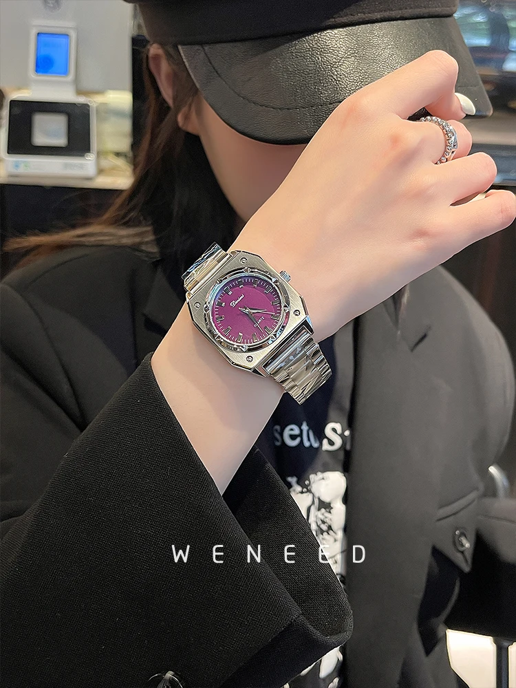 Large square dial watch for women, high-end women's casual luxury 2026 new women's model, elegant women's watch, female gift