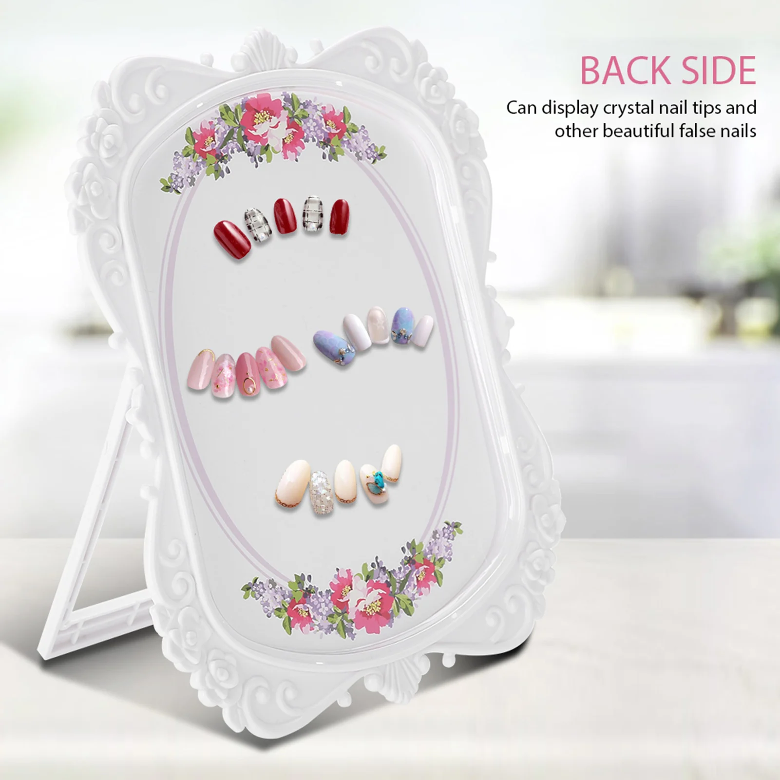 Nail Art Display Stand Bloem Ontwerp 48 Kleuren Nagellak Gel Kaart Nagel Praktijk Manicure Tool