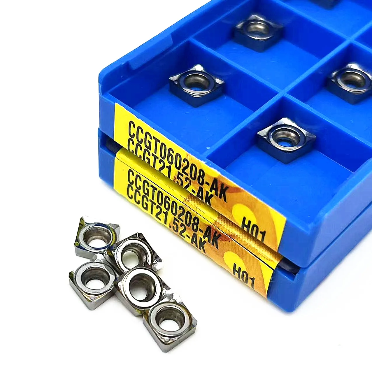CCGT060204 AK H01 카바이드 인서트 내부 터닝 공구, CNC 알루미늄 절삭 공구, CCGT 060202 금속 선반 공구