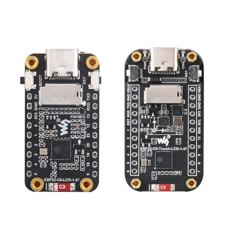 Picture 6: ESP32-C6 1.47inch LCD 172×320 IPS Touch Display Option ESP32-C6 1.9inch Module 262K Color Supports WiFi 6 & Bluetooth