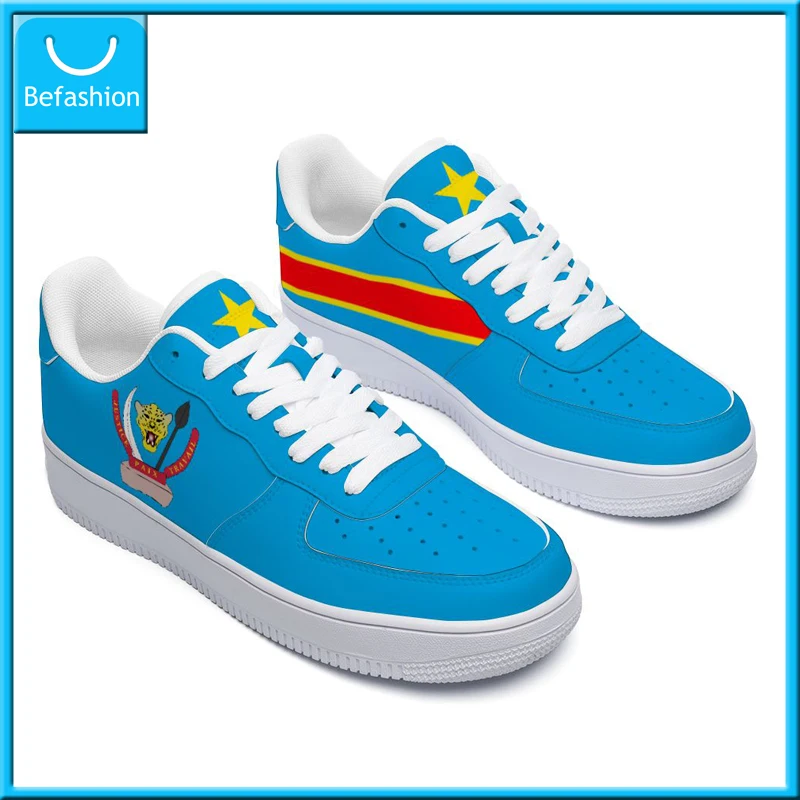 

Dropshipping Print On Demand POD Casual Shoes Democratic Republic of Congo Flag Custom Print Air Force Sneaker Free Shipping