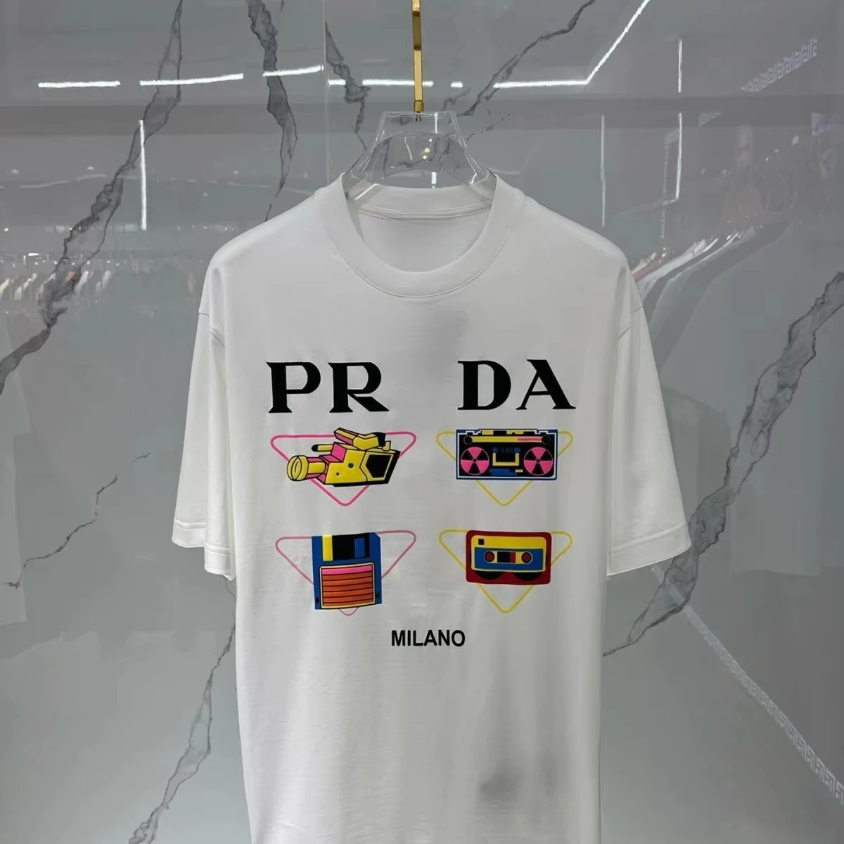 

American Luxury Brand Top T-shirt Slim-fit High-quality Pure Cotton Hot-selling Men's and Women's Half-sleeved Bottoming Shirt