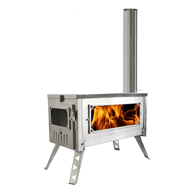 

Modern Design Outdoor Multipurpose Folding Burning Wood Burning 304 Stainless Steel Stove