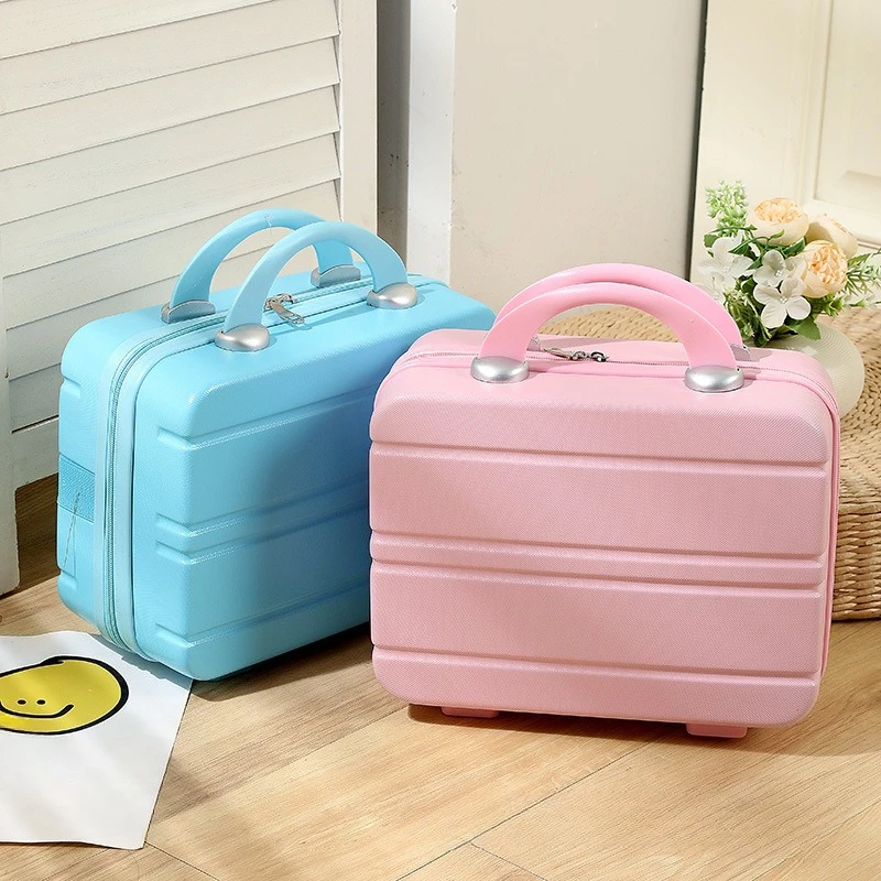 

14-дюймовый мини-чемодан для путешествий, косметичка, органайзер для ручной клади, кейс для макияжа, маленький чемодан с кодовым замком, бортовой чемодан